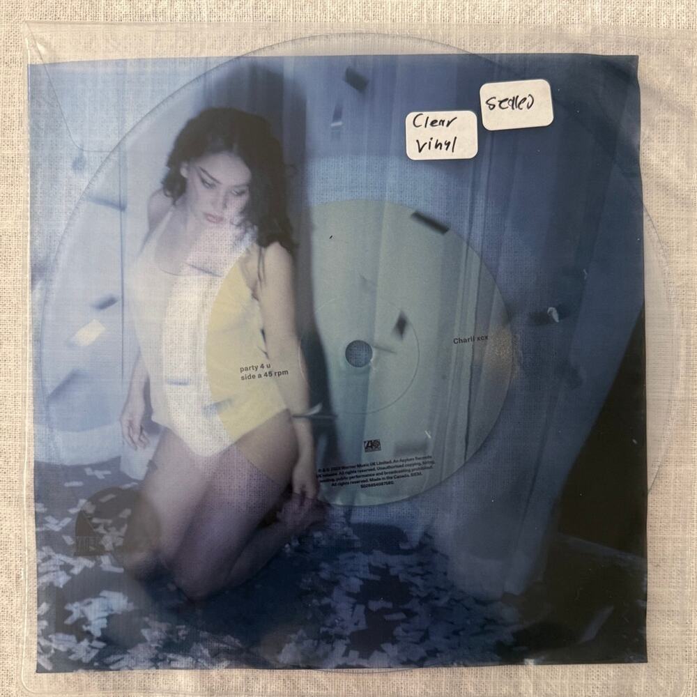 Charli XCX NWT | RSD 2026 Party 4 U 7" single clear vinyl Record Store Day